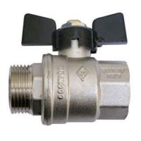 Кран шаровый 3/4" вн/нар (бабочка) Bugatti (полнопроходной, усиленный) (307)