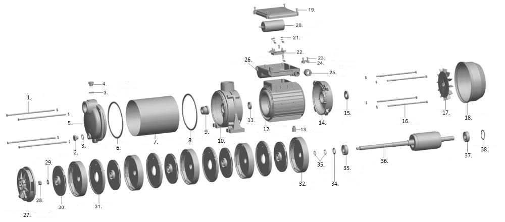 Запчасти Unipump MH 800С купить в Ростове-на-Дону