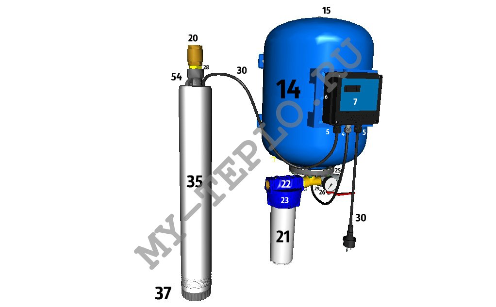 запчасти Джилекс Водомет 60/92 ДОМ