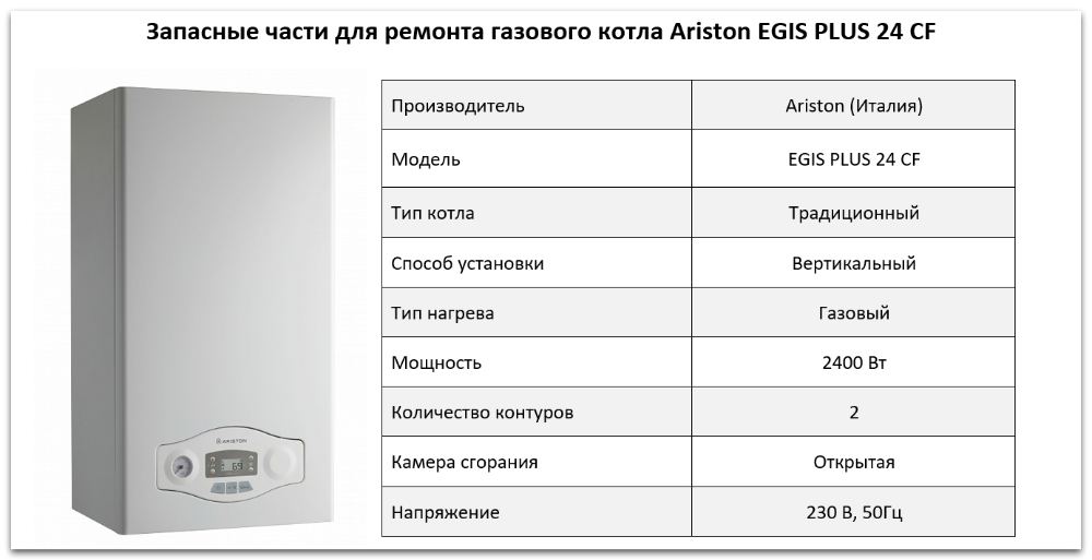 Купить запчасти Ariston EGIS PLUS 24 CF в Ростове-на-Дону